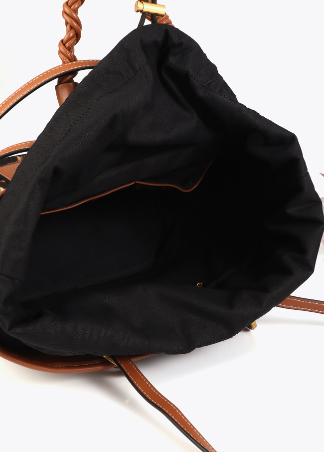 Shopper imprimé léopard avec effet cuir