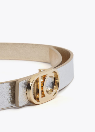 Ceinture réversible boucle logo ovale