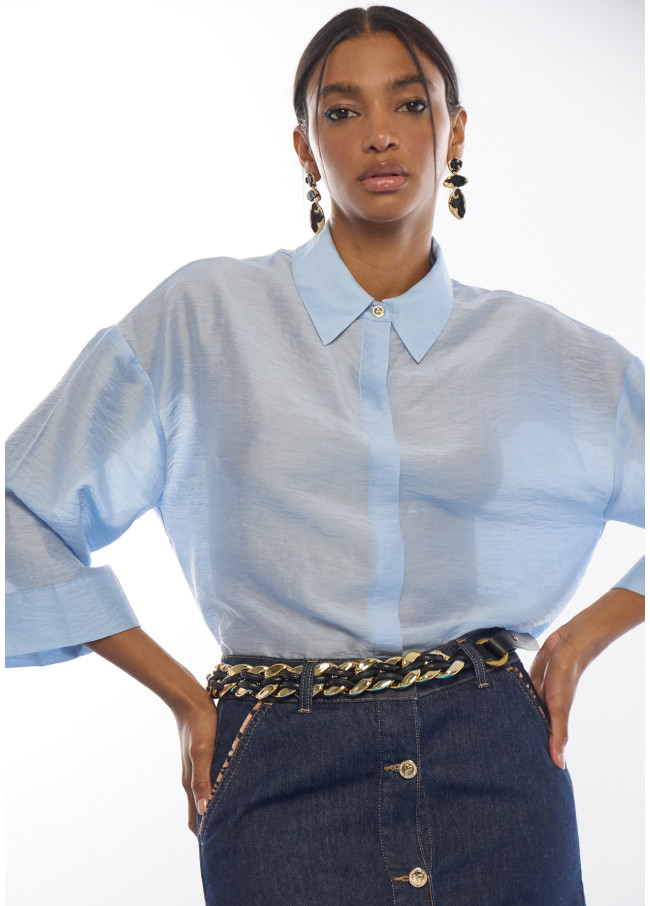 Ceinture à Chaîne avec Effet Cuir