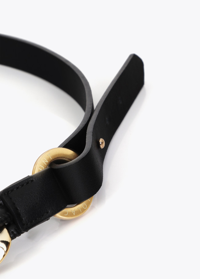 Ceinture à Chaîne avec Effet Cuir