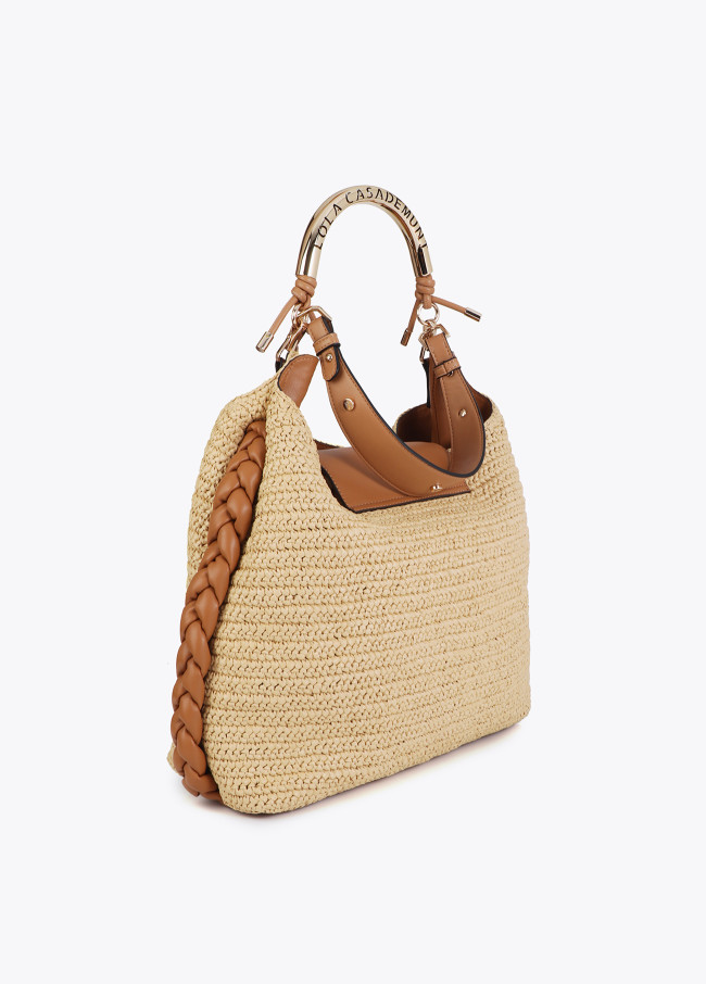 Kombinierte Shopper-Tasche Rattan-Effekt mit...