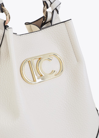 Borsa Hobo Effetto Pelle con Manico Intrecciato e Nastro