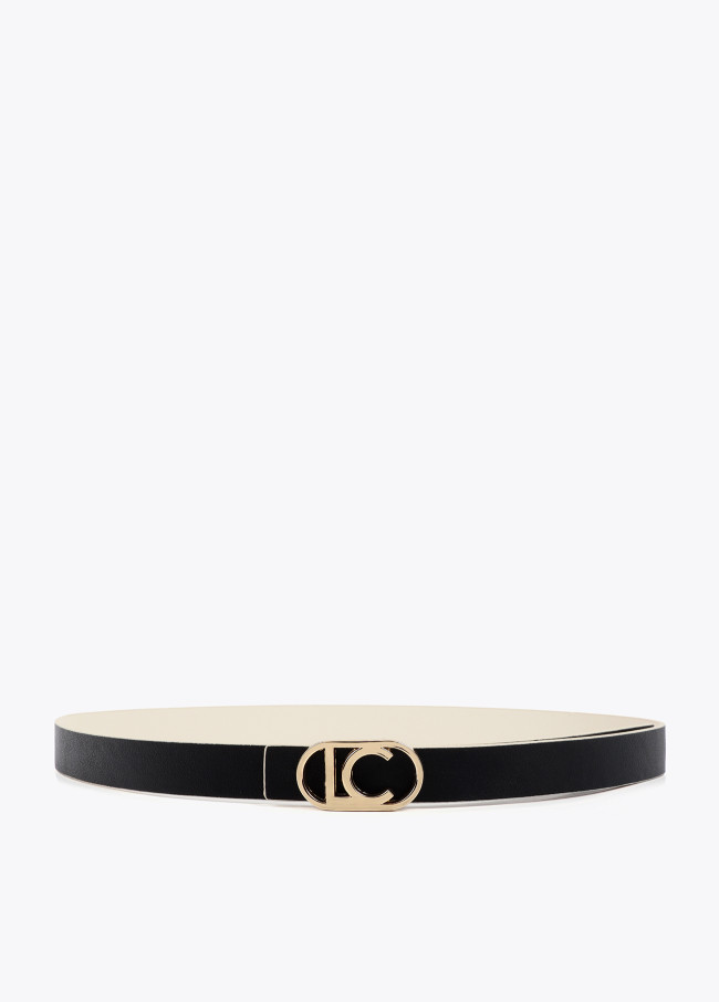 Reversible Belt with Oval Logo Buckle