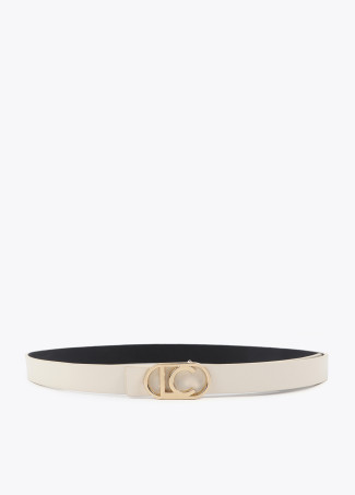 Reversible Belt with Oval Logo Buckle