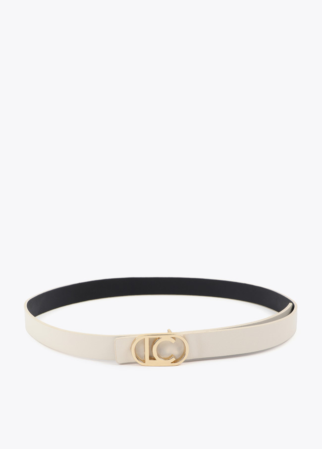 Cinturón reversible hebilla logo ovalado