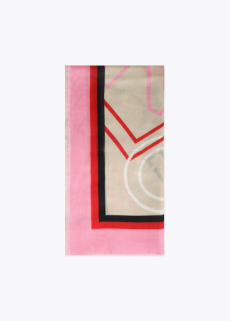 Foulard imprimé avec lettres logo