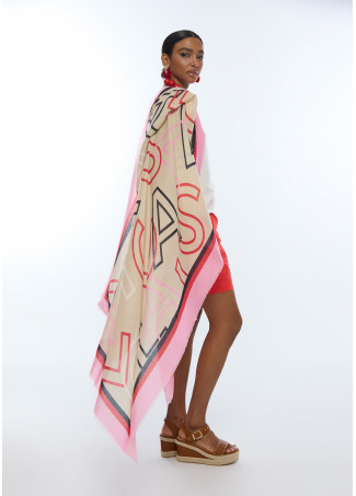 Foulard imprimé avec lettres logo