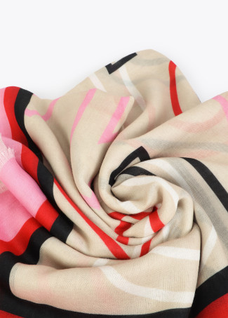 Foulard imprimé avec lettres logo