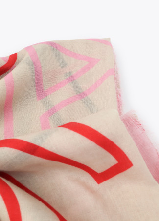 Foulard imprimé avec lettres logo