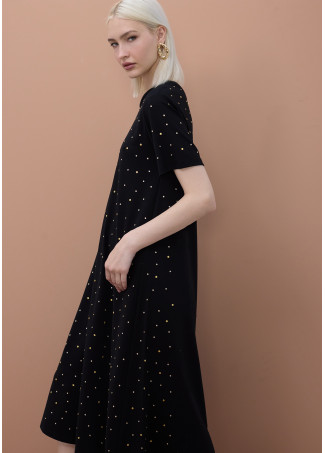 Robe à manches courtes avec clous