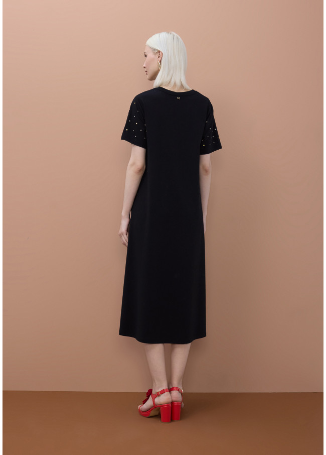 Short Sleeve Studded Dress