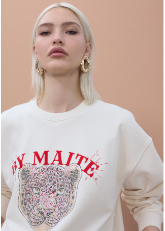 Sweat animal par Maite avec strass