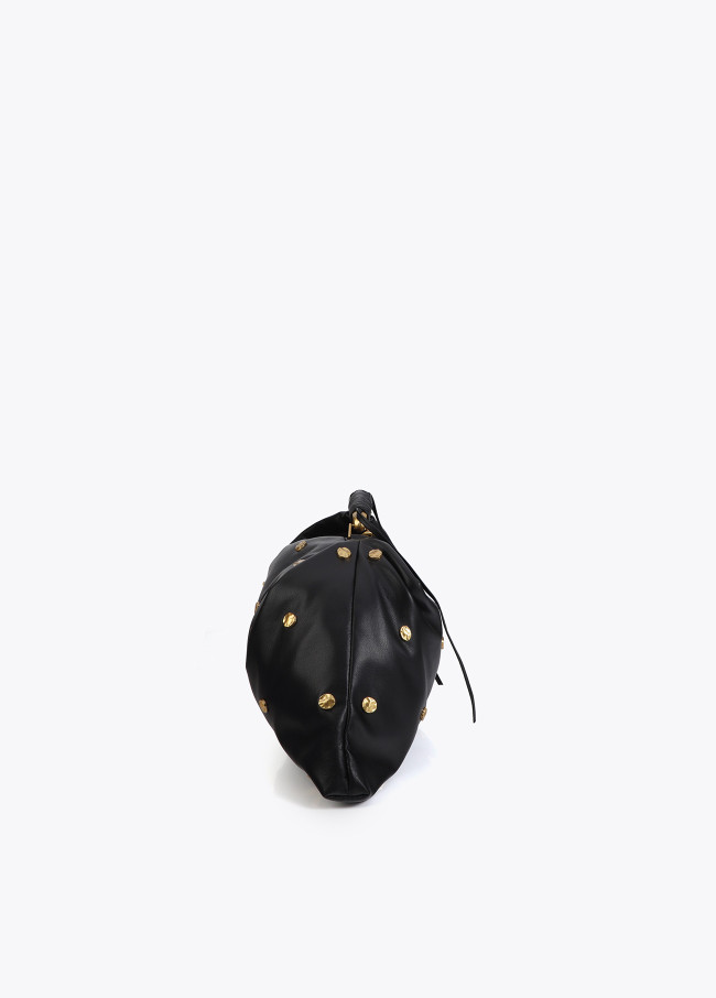 Studded Texture Hobo Bag
