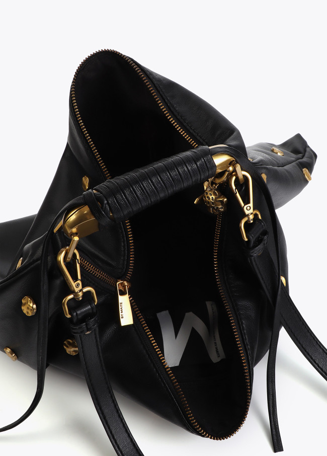 Studded Texture Hobo Bag