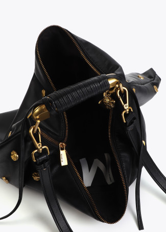 Studded Texture Hobo Bag