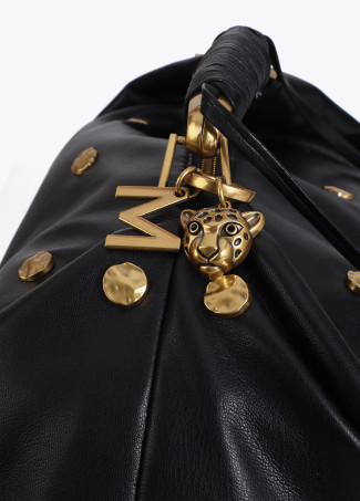 Studded Texture Hobo Bag