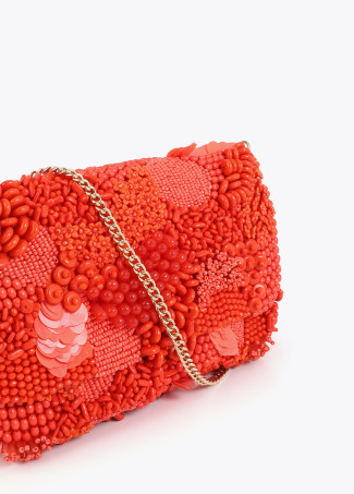 Mit Schmucksteinen Verzierte Baguette-Tasche