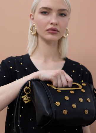 Bandolera com Tachas e Textura