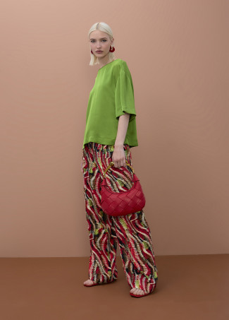 Braided Half Moon Bag Leopard Handle