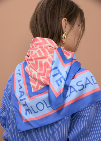 Foulard Satiné à Imprimé Monogramme