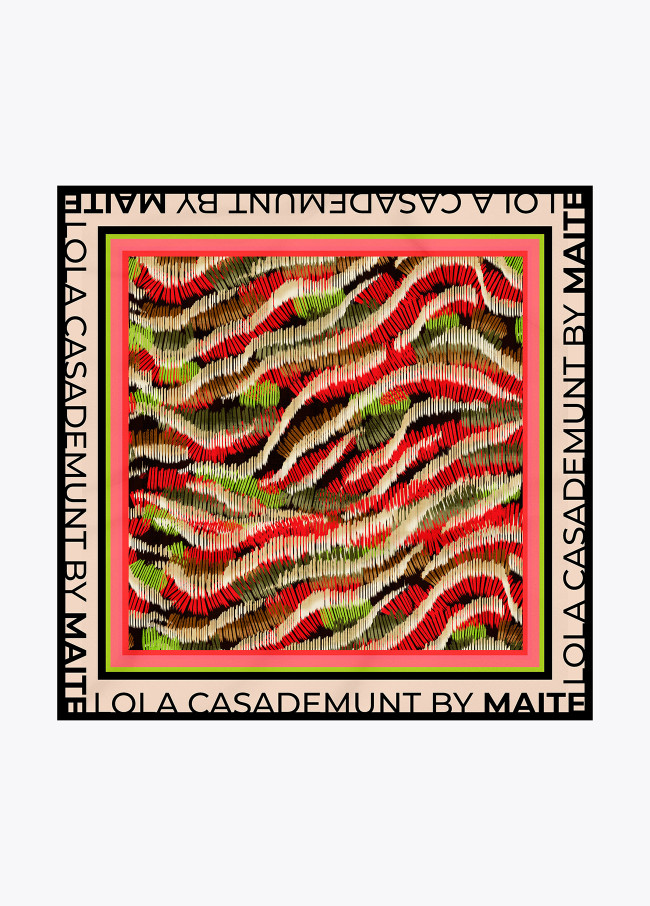 Foulard in Raso Multicolore