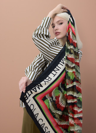 Multicolorierter Satin-Schal