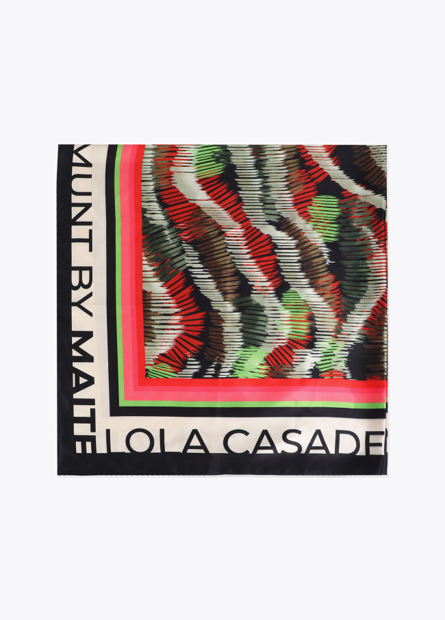 Foulard en Satin Multicolore