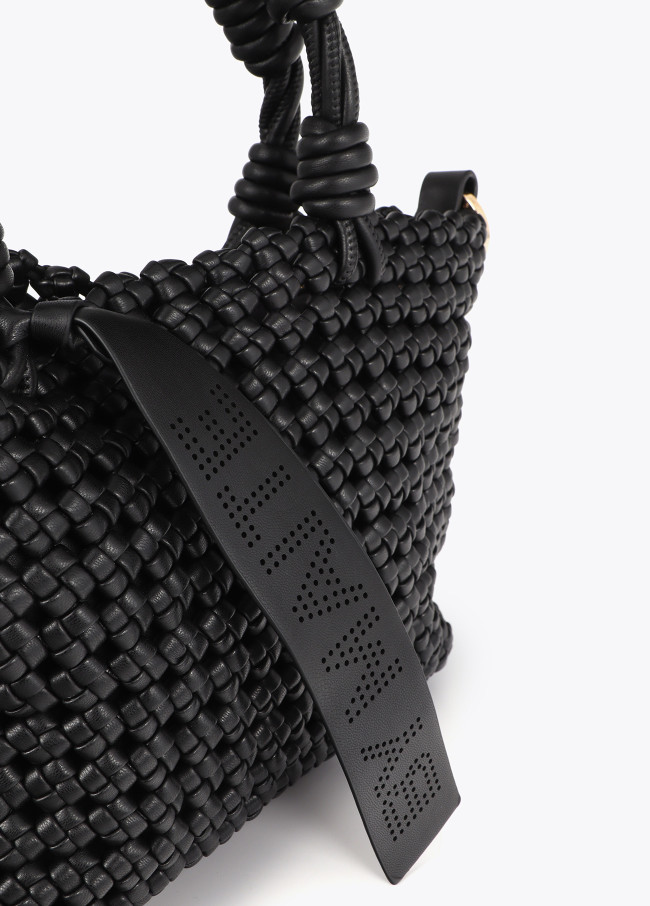 Braided Knot Crossbody Bag with Leather Effect