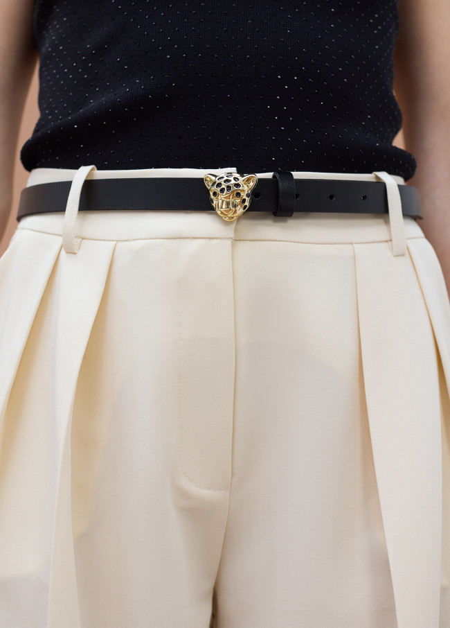 Personalized Leopard Buckle Belt