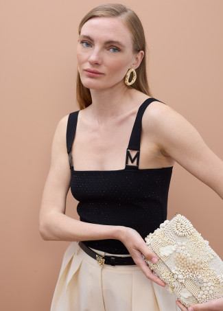 Tonal Beaded Baguette