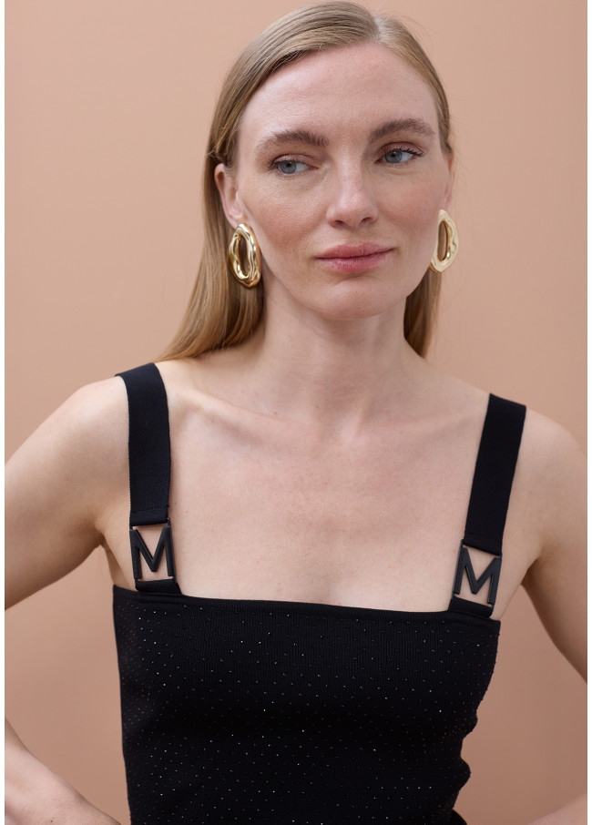 Top con Bretelle Strass e Fibbia