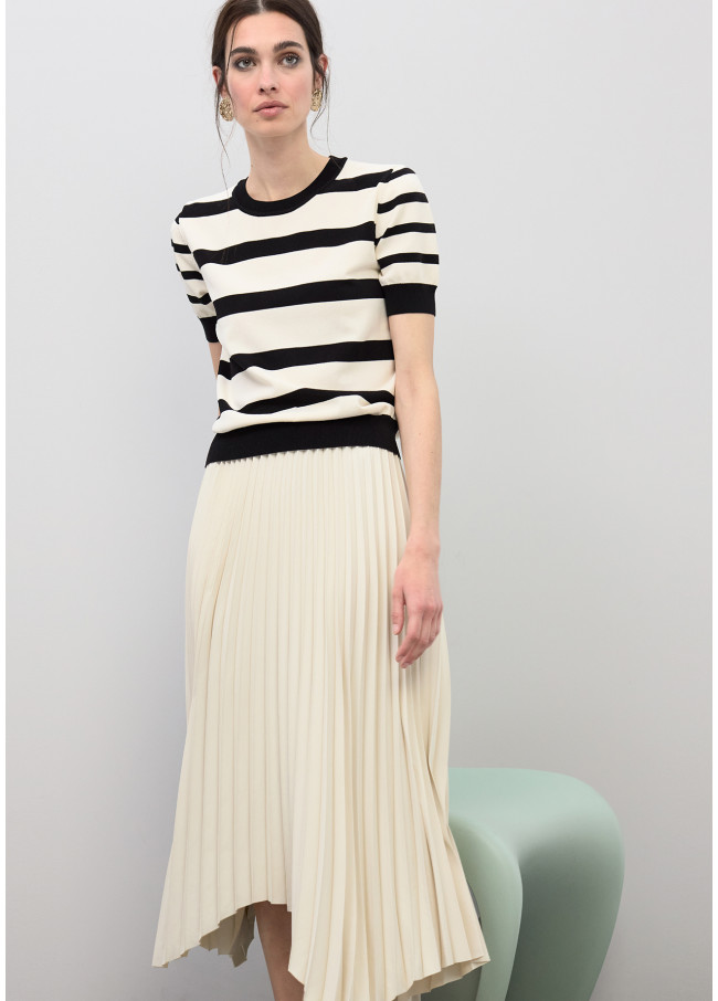 Asymmetrical Pleated Skirt