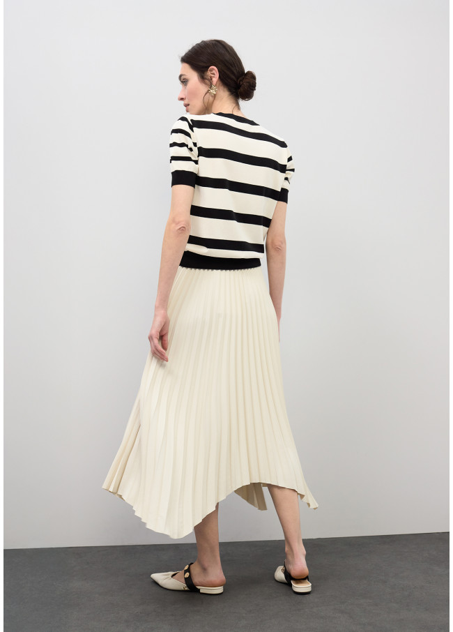 Asymmetrical Pleated Skirt