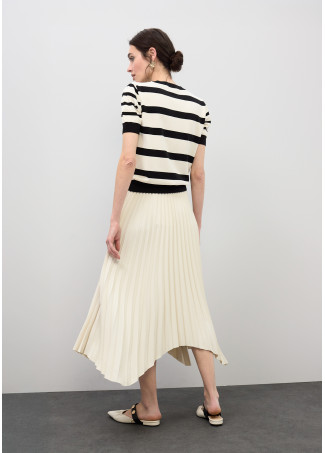 Asymmetrical Pleated Skirt