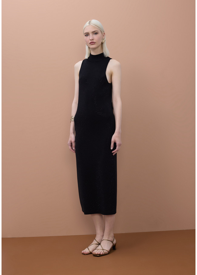 Robe à col Perkins détails strass