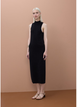 Robe à col Perkins détails strass