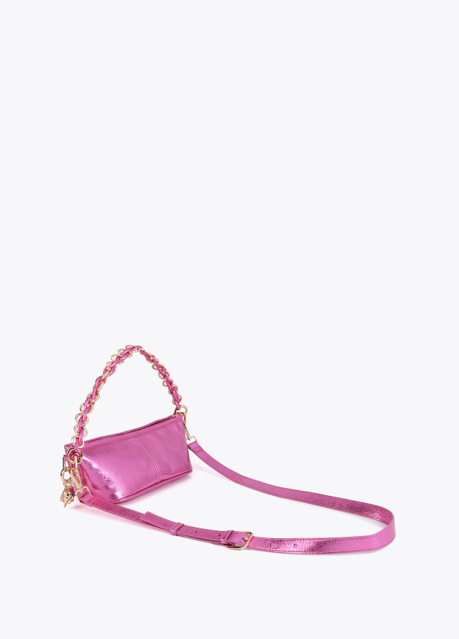 Bolso efecto brillante cadena