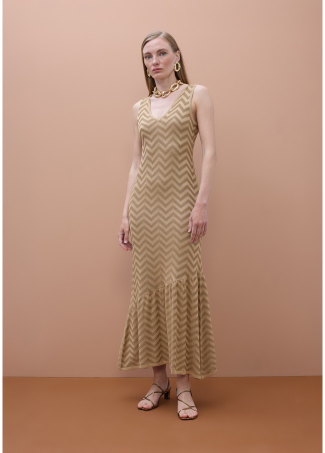 Robe avec Ourlet à Volants