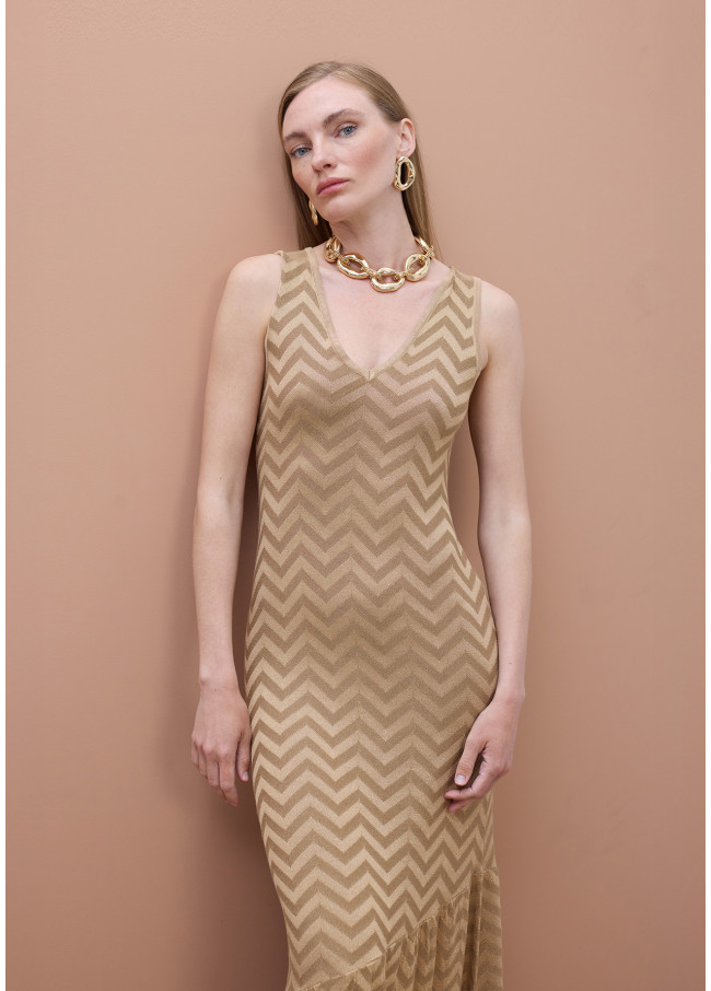 Dress with Ruffle Hem