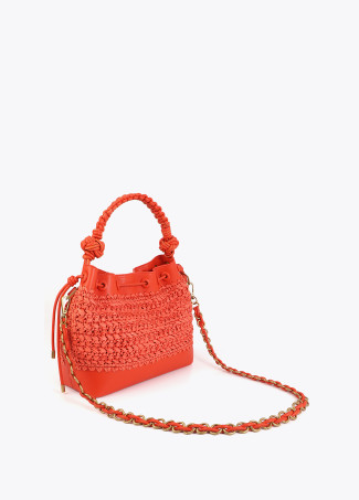 Sac Bourse en Raphia Coloré