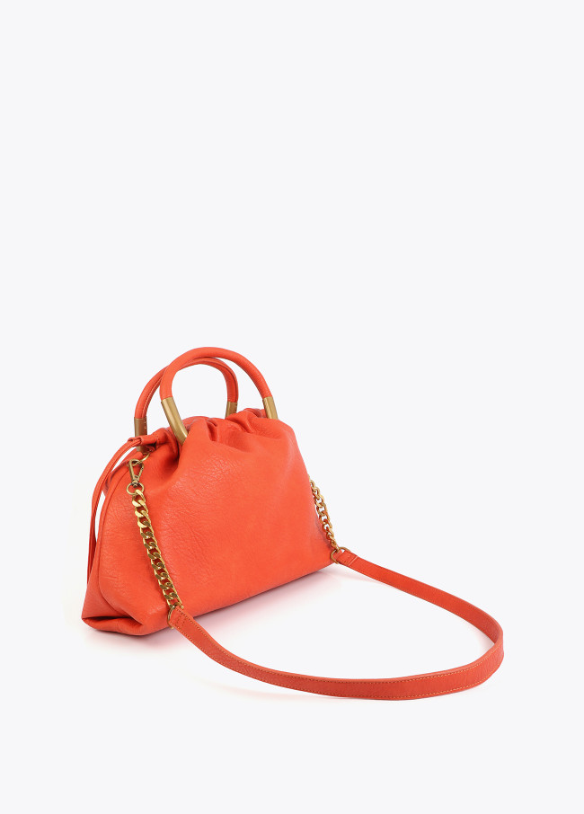 Bolsa Efeito Couro com Alça Redonda