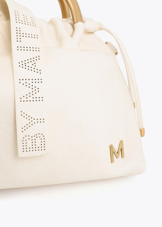 Tasche im Leder-Look mit Rundem Griff