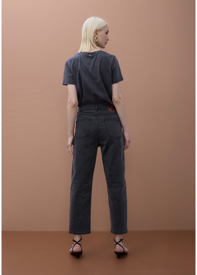 Jeans Dritti con Dettagli Borchie