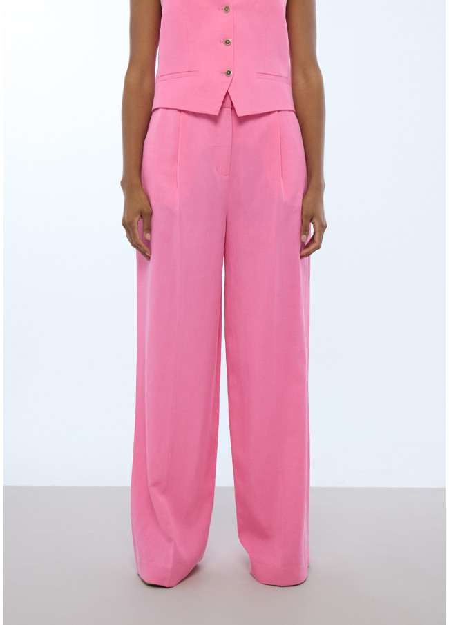 Pleated Palazzo Pants