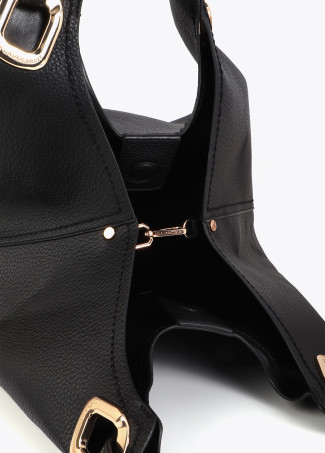 Shopper with Braided Handle and Metal Details