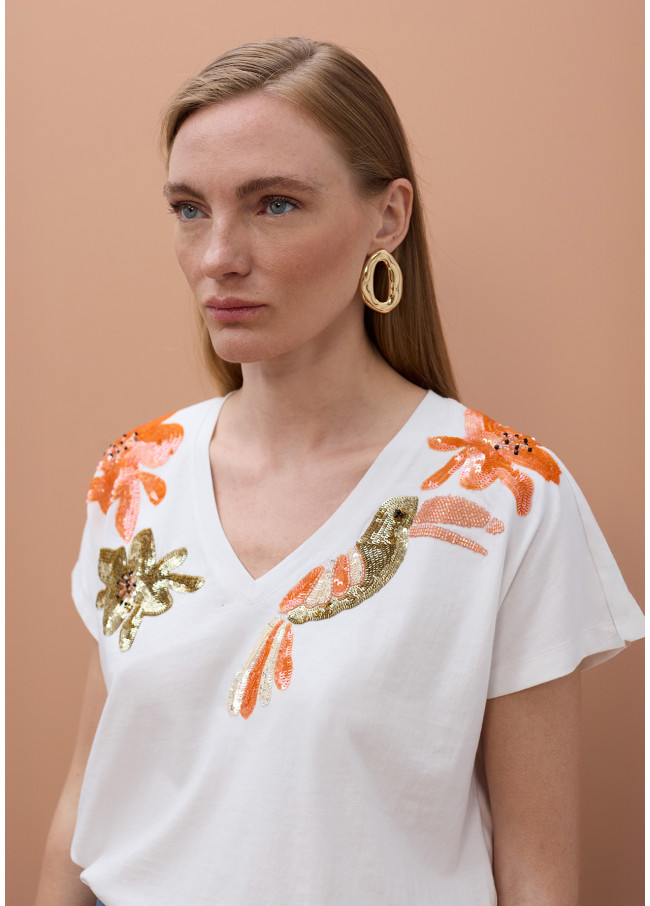 T-shirt Toucan avec Bijoux