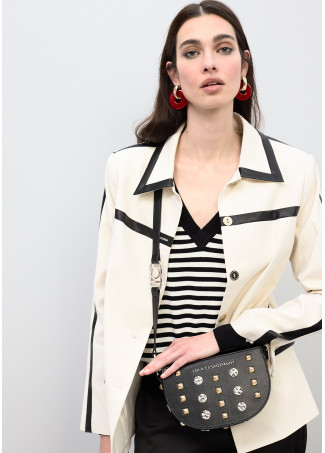 Banana bag con borchie oro e argento