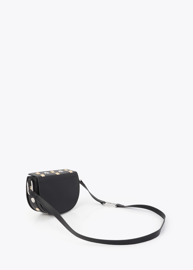 Bandolera con tachas oro y plata