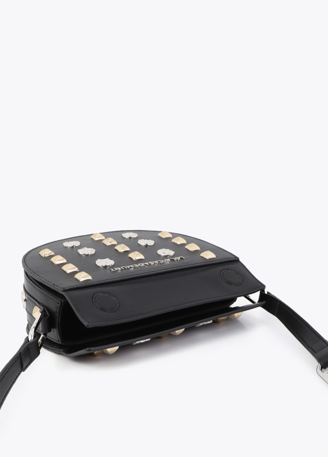 Banana bag con borchie oro e argento