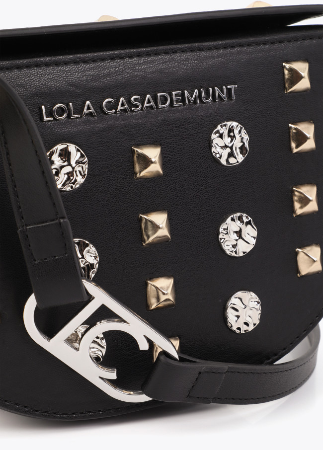 Banana bag with gold and silver studs